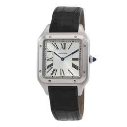 Pre-owned Cartier Santos Dumont Hand Wind Silver Dial Mens Watch wssa0032