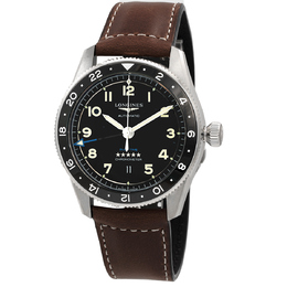 Pre-owned Longines Spirit Zulu Time Automatic Black Dial Mens Watch l3.812.4.53.2