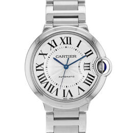 Pre-owned Cartier Ballon Bleu Automatic Silver Dial Mens Watch w6920046