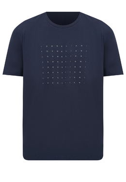 CORNELIANI: Синяя футболка 