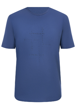 CORNELIANI: Синяя футболка 