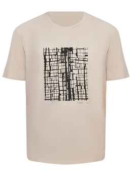 CORNELIANI: Бежевая футболка 