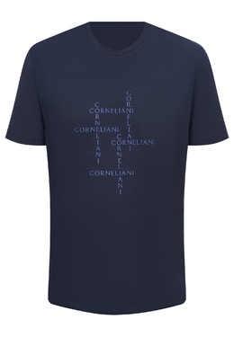 CORNELIANI: Синяя футболка 