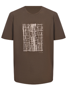 CORNELIANI: Коричневая футболка 