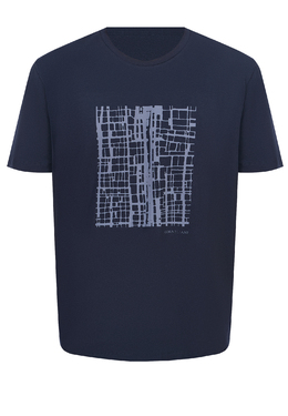 CORNELIANI: Синяя футболка 