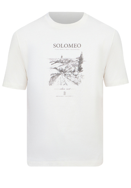 BRUNELLO CUCINELLI: Белая футболка 