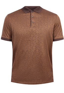 CORNELIANI: Коричневое поло 
