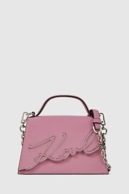Кожаная сумка K/SIGNATURE Karl Lagerfeld, розовый 9bya-tod2bi_30x | różowy