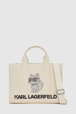 Хлопковая сумка IKON Karl Lagerfeld, бежевый 99kk-tod13e_01x | beżowy