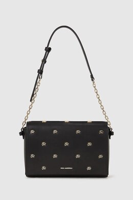 Кожаная сумка K/AUTOGRAPH Karl Lagerfeld, черный 9bya-tod2bw_99x | czarny
