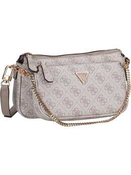 Сумка через плечо Noelle II Double Pouch с логотипом CB в цвете Dark Taupe Guess 6917745 | dark taupe logo