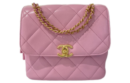 23P Сумка-рюкзак из овчины женская розовая Chanel as3884-b10389-nm368