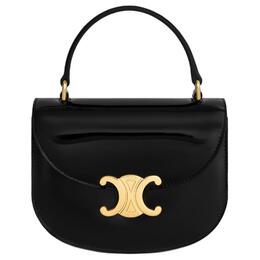 Celine Миниатюрная женская сумка-кроссбоди через плечо из телячьей кожи черного цвета 10l063gcj-38no