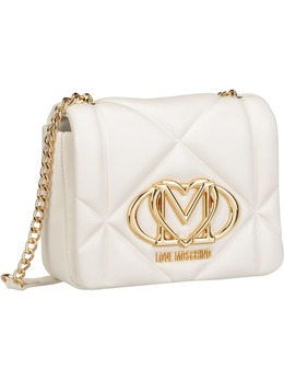 Сумка через плечо с тиснением Q цвета слоновой кости Love Moschino 6649479 | ivory