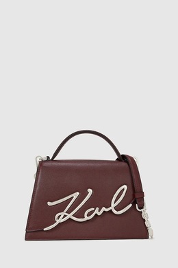 Кожаная сумка K/SIGNATURE Karl Lagerfeld, коричневый 99kk-tod0nm_89x | brązowy