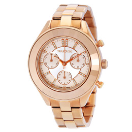 Swarovski Octea Lux Sport Chronograph Quartz Crystal Silver Dial Ladies Watch 5612194