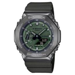 Casio G-Shock World Time Quartz Analog-Digital Green Dial Mens Watch gm-2100b-3adr