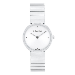 Calvin Klein Женские часы Quartz Movement Steel Strap 28mm White Dial 25000041