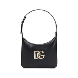 Dolce & Gabbana-Black Leather Dg Bag-Donna 53197127221588