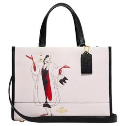 Дисней, Коллаборация Демпси Сумка через плечо из коровьей кожи женская белая Coach cc946-imcah