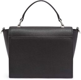 Сумка через плечо Calvin Klein Raelynn Saffiano с верхней ручкой и клапаном, Black/Silver b081jxhdcr | black/silver