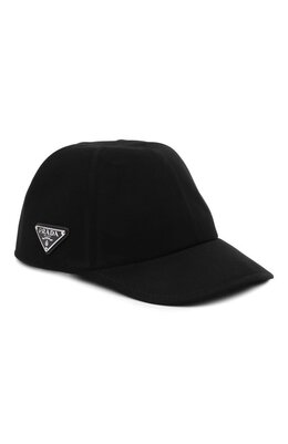 Prada: Чёрная кепка 