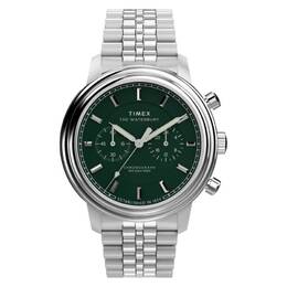 Timex Waterbury Metropolitan Chronograph Quartz Green Dial Mens Watch tw2y23600