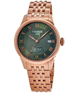 Tissot Le Locle Powermatic 80 Green Dial Rose Gold PVD Steel Men's Watch t006.407.33.093.00