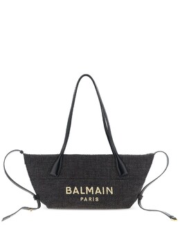 Balmain Track Small Rafia Tote gn1fd039traa0pa