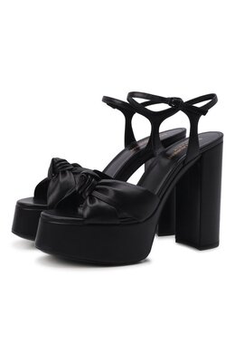 Saint Laurent: Чёрные босоножки  Bianca
