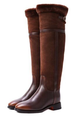 Santoni: Коричневые сапоги 
