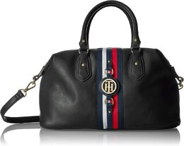 Женская сумка-сэтчел Tommy Hilfiger Jaden, Black Polyvinyl Chloride b0c8555ccm | black polyvinyl chloride