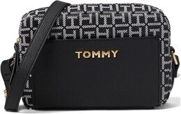 Сумка-тоут Tommy Hilfiger Alexis II Camera Crossbody с квадратной монограммой и жаккардом, Black/White b0d54cs7x1 | black/white