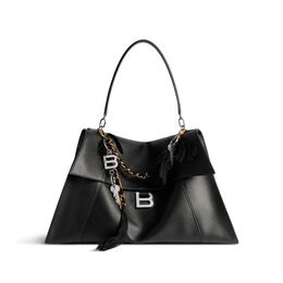 Мягкая большая сумка в форме песочных часов Balenciaga, черный 8107322ablw1000 | черный