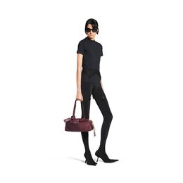 Маленькая сумка для боулинга Carrie Balenciaga, темно-бордовый 8329202abnq6036 | темно-бордовый