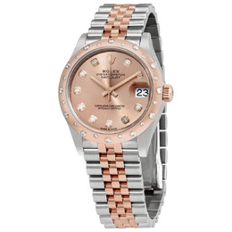 Rolex DateJust 31 Rose Dial Automatic Ladies Steel and 18kt Everose Gold Jubilee Watch 278341pdj