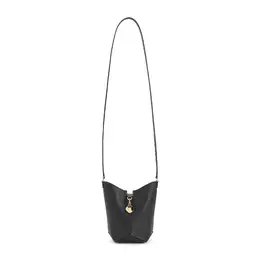 Lanvin-Black Strap Pm Calf Leather Bucket Bag-Donna 53201179836756