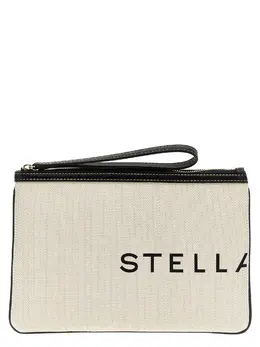 Stella McCartney-Logo Bag Clutch Beige-Donna 53206484648276