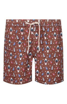 MC2 Saint Barth: Коричневые плавки  Lighting