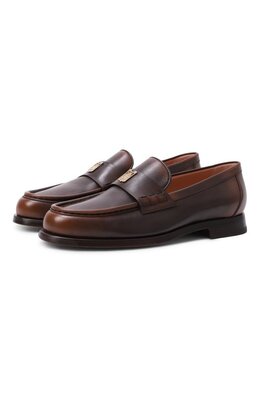 Santoni: Коричневые лоферы 