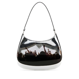 Prada Silver Leather Cleo Shoulder Bag 1bc499voo32c34 f0118