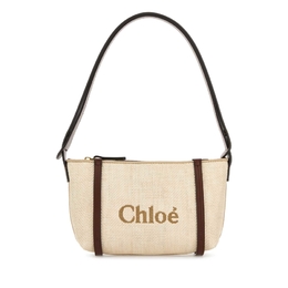 Chloe Sand Canvas Carry Shoulder Bag ch25up566p38 24p