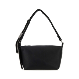Kara Black Nappa Leather Shoulder Bag hb350h2119 blkwht
