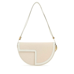 Two-Tone Canvas And Leather Le Patou Shoulder Bag ba0025500 008n