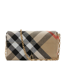 Burberry check Crossbody Bag In Beige Polyester Blend 8103697