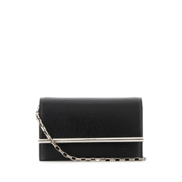 Alexander McQueen Black Leather Mini Cross-Bar Clutch 8133291vdbs_1000