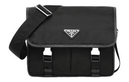 Сумка-мессенджер Saffiano Re Nylon из переработанного нейлона и кожи, через плечо, мужская черная Prada 2vd769-2dmh-f0002-v-olo