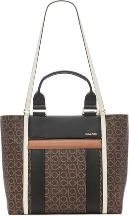 Сумка-тоут Calvin Klein Sol Box - 2 в 1, веганская кожа, 5 карманов, Brown/Khaki/Black/White/Caramel b0dh7wz81t | brown/khaki/black/white/caramel