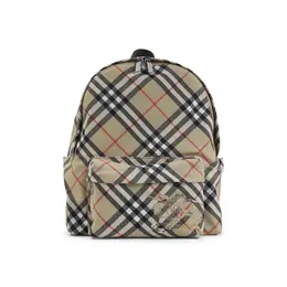 Burberry-Beige Classic Polyester Backpack-Uomo 53206501196116