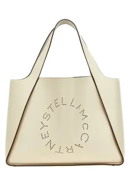 Stella McCartney-Stella Logo Tote Bianco-Donna 53211004272980